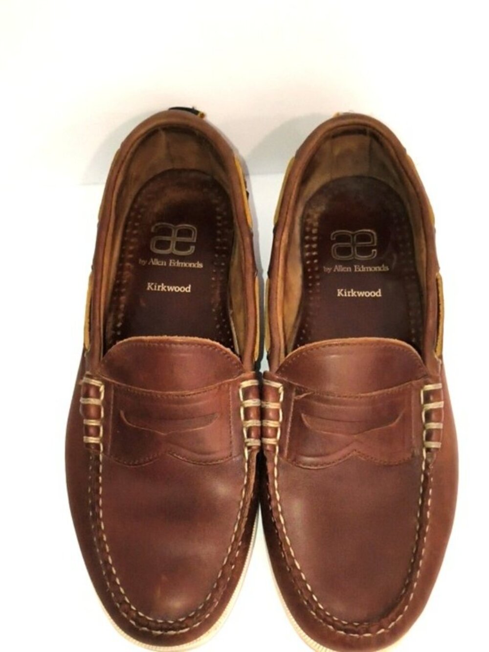 Allen Edmonds Brown Leather Penny Loafers - Kirkwood